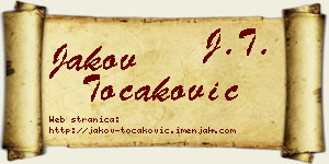 Jakov Točaković vizit kartica